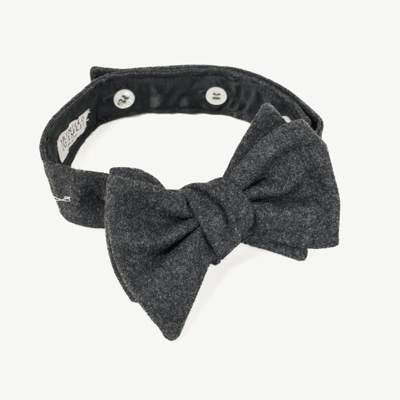 Brunello Cucinelli AW/13 Grey Wool-Blend Flannel Bowtie - Picture 1 of 8